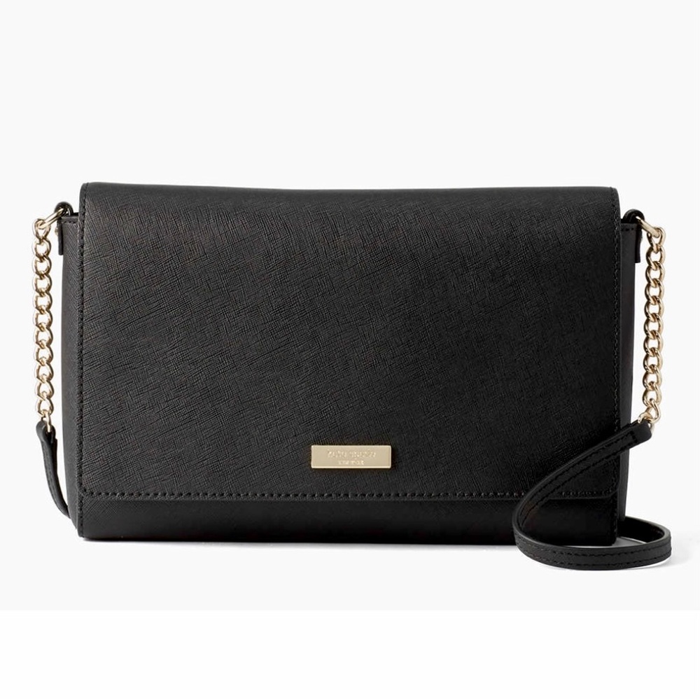 Kate Spade Tilden Place Alek Black Saffiano Leather Crossbody Bag Purse
